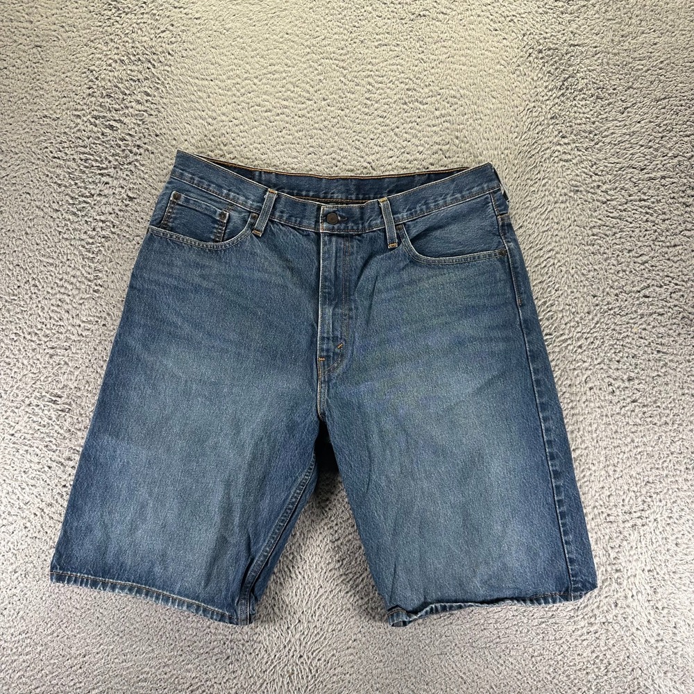 Levi's 569 Shorts Mens 38 Blue Cotton Denim Bermuda‎ Skate Faded Workwear Summer